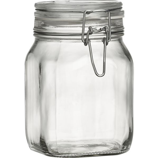 Tarro de cristal con tapa de acero inoxidable hermet 0,6l - jarra